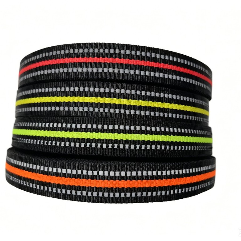 Multi-Color Stripe Pet Dot Reflective Webbing